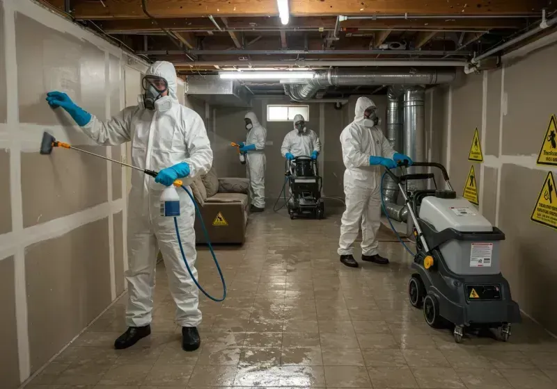 Basement Moisture Removal and Structural Drying process in Sheffield, IA